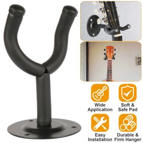 Wall Mount Guitar Hanger Padded Steel Guitar Bracket Holder Hook Rack