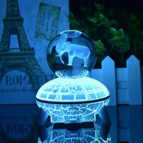 Elephant crystal ball jewelry, night light, bedroom tabletop decoration, creative birthday gift