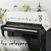 Dustproof Piano Cloth Beige Piano Cover Upright Piano Dust Cover Keyboard Towel, Musical Note