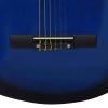 8 Piece Classical Guitar Kid Beginner Set Blue 3/4 36"