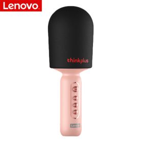 M1 Handheld Microphone Wireless Bluetooth-Compatible HIFI Sound Quality Karaoke Artifact Mobile Phone Live Home Portable (Color: Lenovo M1 Pink)