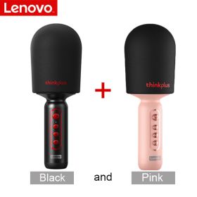 M1 Handheld Microphone Wireless Bluetooth-Compatible HIFI Sound Quality Karaoke Artifact Mobile Phone Live Home Portable (Color: M1 Black and Pink)