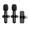 Wireless lavalier microphone portable audio video recording mini microphone for iPhone Type C ipad live game phone microphone