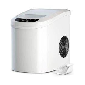 Household Mini Portable Countertop Ice Maker (Color: White)